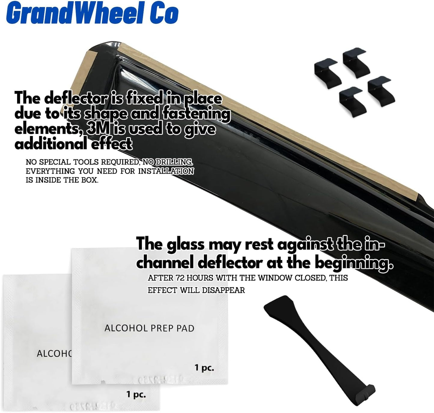 Window Deflectors Smoke Tinted In-Channel Side Window Vent Visor Deflectors Rain Guards Compatible with RX 2016-2022 - 4pcs. GW0726