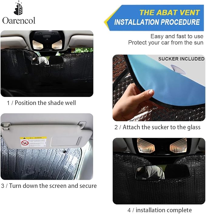 Butterfly Flowers Car Windshield Sun Shade Yellow Pink Floral Blue Foldable UV Ray Sun Visor Protector Sunshade to Keep Your Vehicle Cool (55" x 27.6")