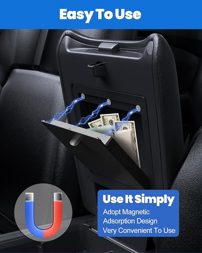 3PCS Center Console Organizer Set Accessories Compatible with Honda Pilot 2023–2026 & Honda Passport 2026 – Includes Dash Tray, Hidden Storage Box & Center Console Divider, Keep Your Cabin Neat