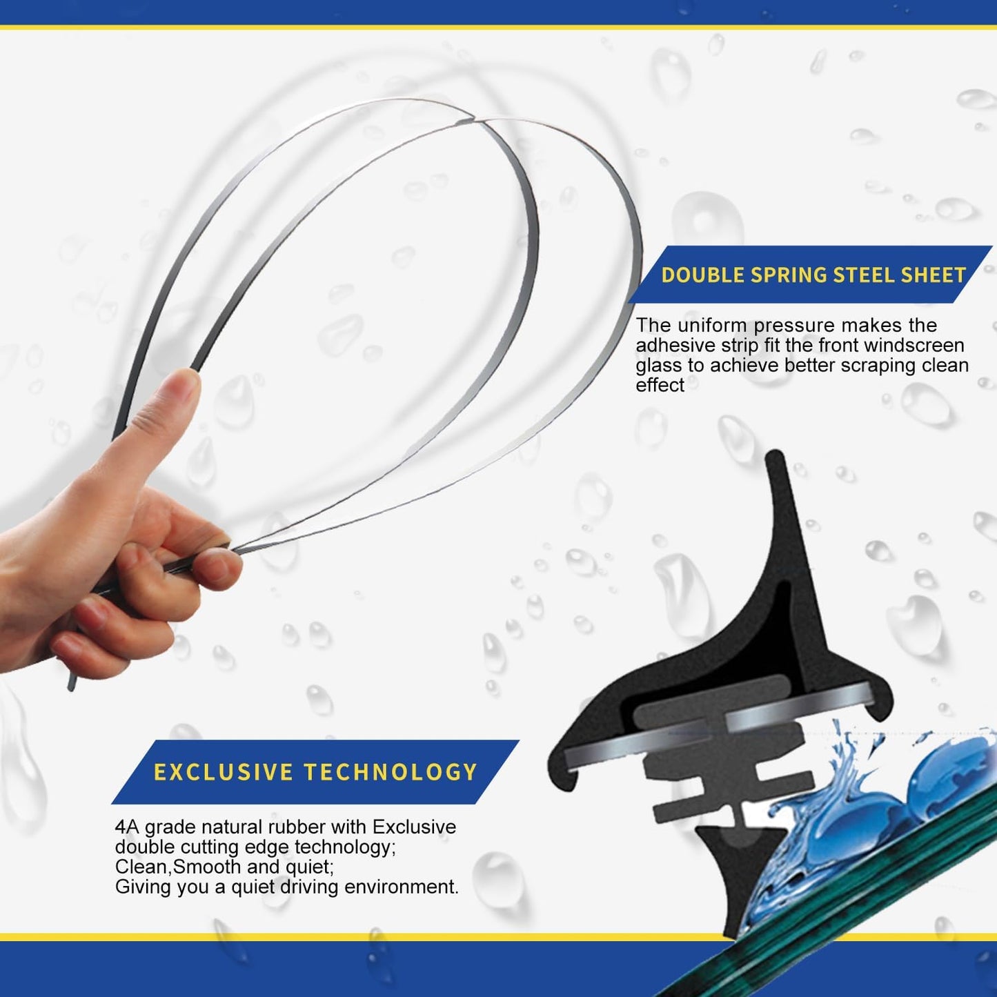 3 Wipers Factory Replacement For Ford Focus 2012 2013 2014 2015 2016 2017 2018 Original Equipment Replacement Windshield Wiper Blades Set 28"+28"+12" (Set of 3)