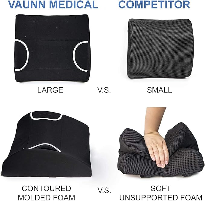 Vaunn Medical Lumbar Back Support Cushion Pillow
