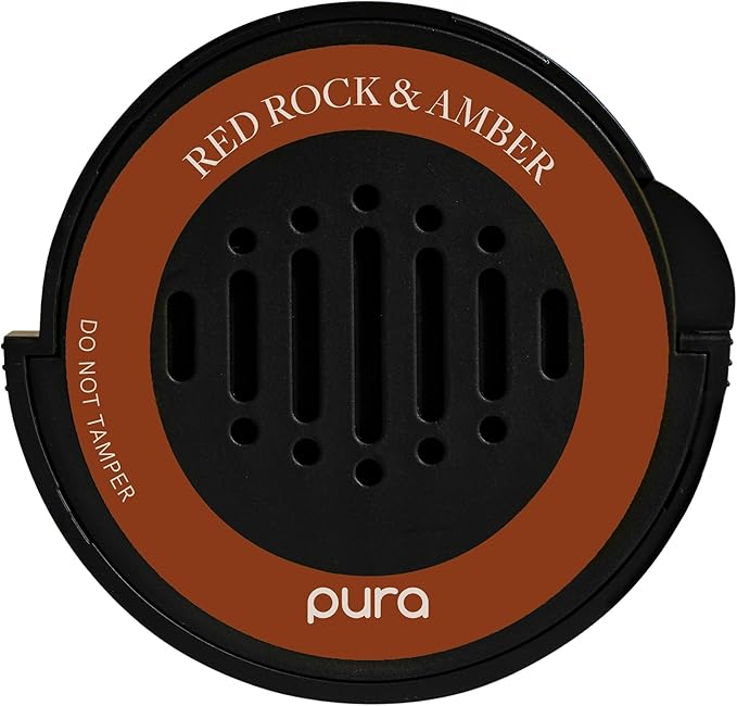 Pura Car Scent Refill - Fragrance for Pura Car Diffuser - Clean & Safe Luxury Diffuser Scent - Long-Lasting Fragrance for 30 Days of Aroma - Red Rock & Amber