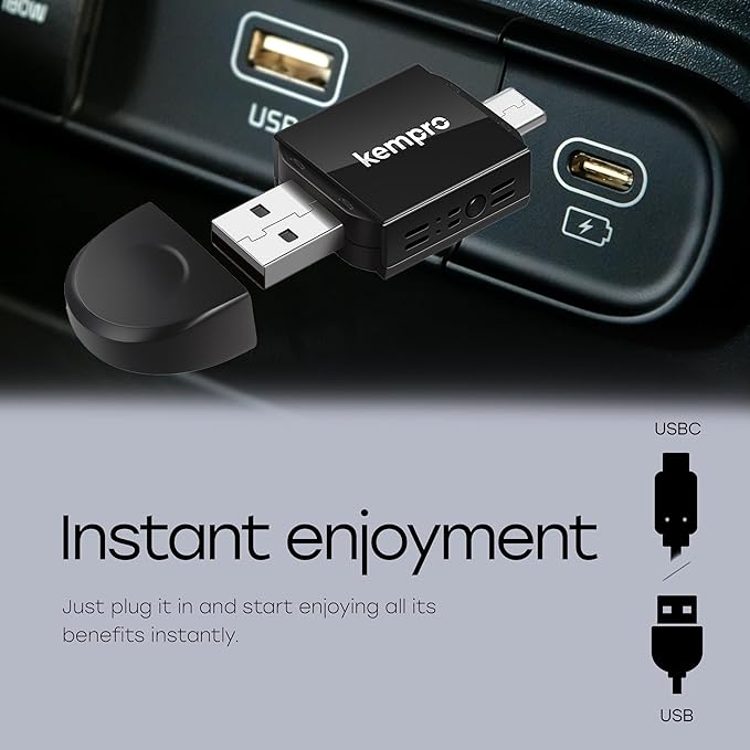 Wireless CarPlay & Android Auto Adapter, 2026 Upgraded Chipset, 2-in-1 Plug & Play Dongle, Wired to Wireless Converter, USB-A/USB-C, Auto Connect, iPhone iOS 10+ Android 11+, Cars 2016+