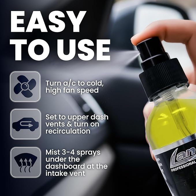 Lane's Premium Car Air Fresheners - Lemon Scent Water Based - 4oz Odor Neutralizer For Pet & Food From Car Interior Leather, Carpet, Upholstery Great For Cars, Trucks, SUVs, RVs & More
