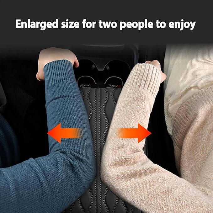 Car Center Console Cover for Ford Edge Sport 2011-2014, Universal Memory Foam Leather Comfortable Soft Armrest Box Pad Cushion Protector Accessories Easy to Clean,Black