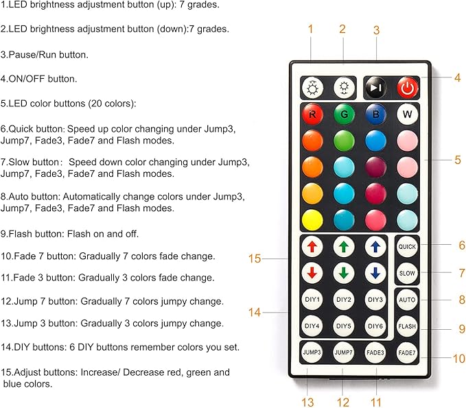 dalattin 100ft Led Lights for Bedroom Led Strip Lights Color Changing Lights with 44 Keys Remote,2 Rolls of 50ft