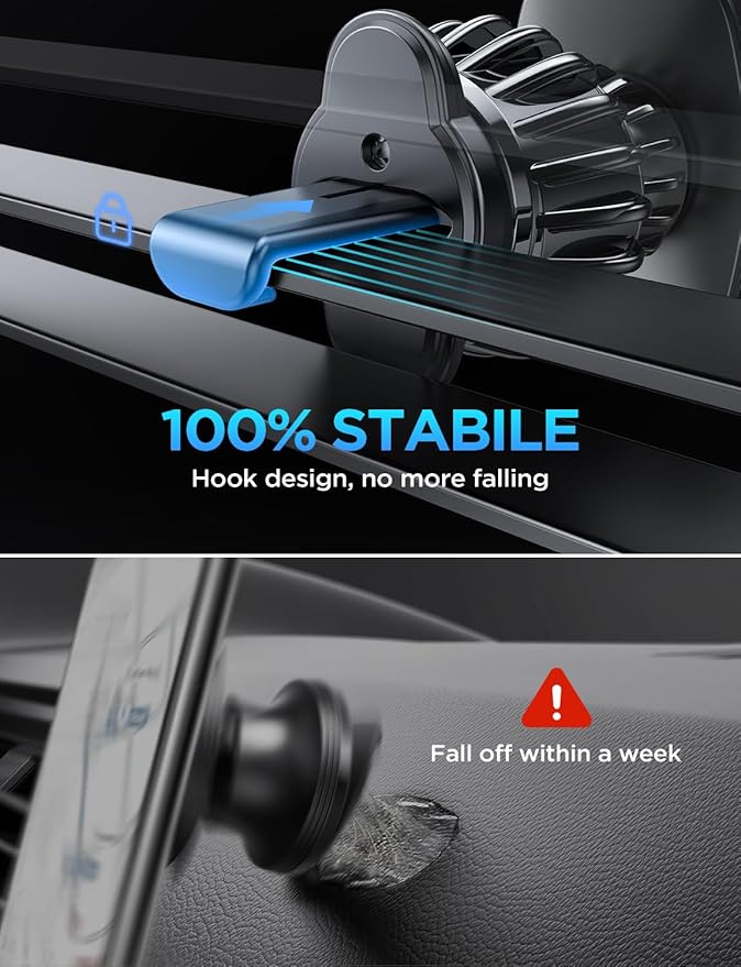 LISEN 2 Pack Magnetic Phone Holder for Your Car Mount 6 Military Magnets Car Phone Holder Mount Vent Cell Phone Holdeer Mount Vent Cell Phone Holder (Blue)
