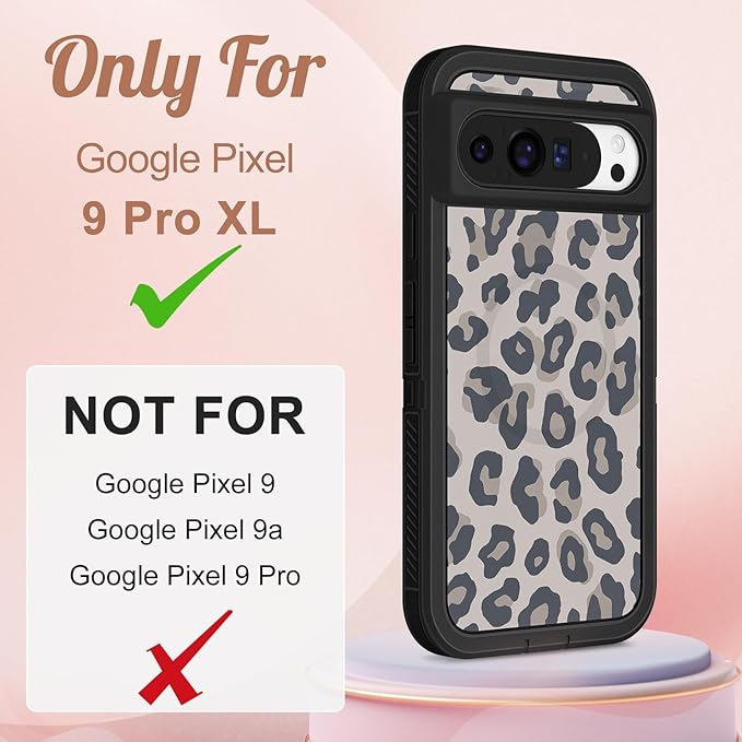 for Google Pixel 9 Pro XL Case - Compatible with MagSafe Women Cute Girls Magnetic Protective Cover Cool Funny Fashion Unique Design Heavy Duty Shockproof Phone Case for Pixel 9 Pro XL 6.8"