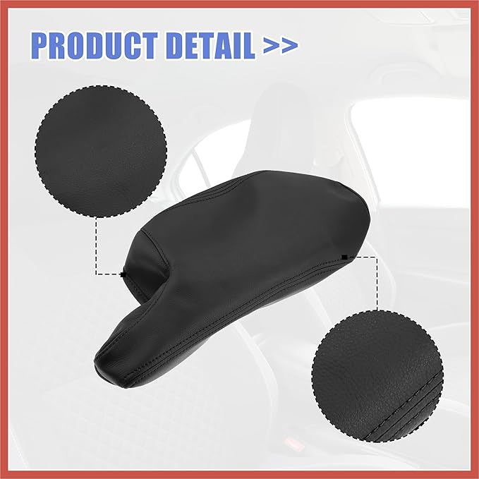 ACROPIX Car Center Console Armrest Cover for Mazda 3 2014-2016 Faux Leather Interior Arm Rest Cover Elbow Cushion Pad Black Car Parts
