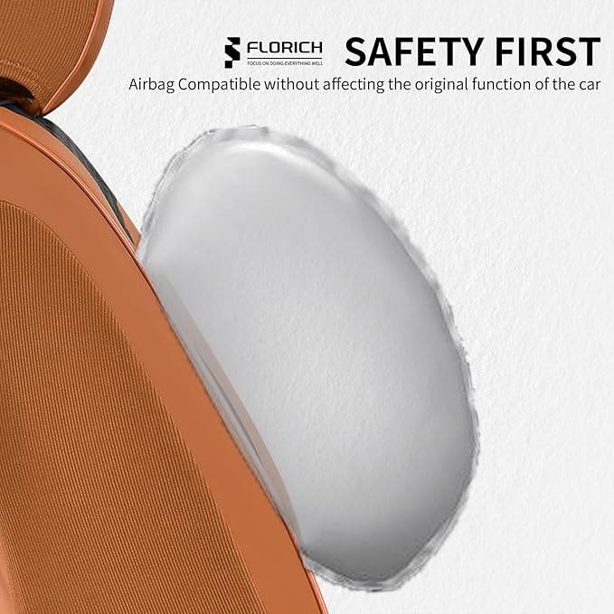 FLORICH Seat Cover Automotive Seat Covers 5 Seats Leather Car Seat Covers Full Set Waterproof Front and Back Seat Cushion Interior Cover Accessories Universal Fit for Most Car Truck SUV, Brown&Black