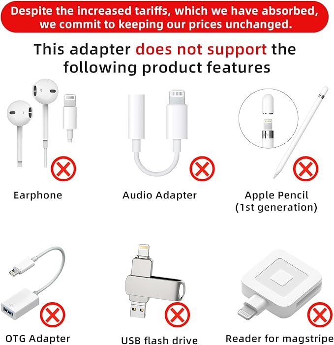 Thousover 4 Pack Lightning to USB C Adapter for iPhone 15/16/17 Pro/17 Pro Max,for iPhone 17/16 Charger,17/16 Accessories,Fast Charging & Data Transfer