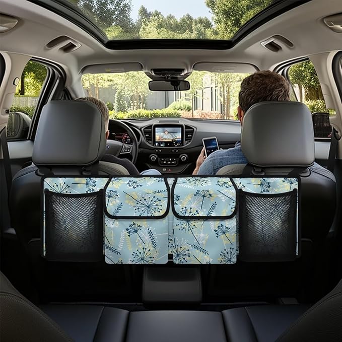 Car Trunk Hanging Organizer with with Adjustable Straps, Washable Car Trunk Organizer Storage, It Easy to Find Things, Make the Trunk of Your Car Look Neat and Tidy, Blowball Print