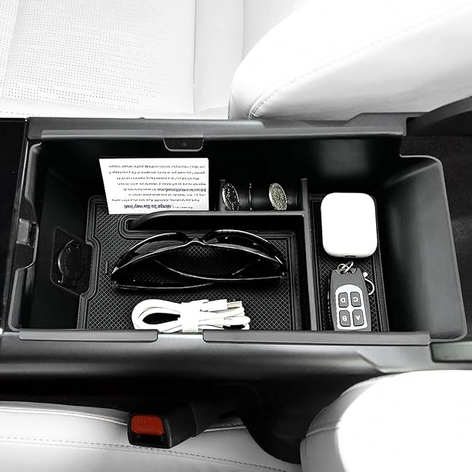 Compatible with Camry XLE or XSE 9th 2024 2025 & Camry LE SE 9th 2024 2025 Center Console Organizer Tray Accessories (Black)