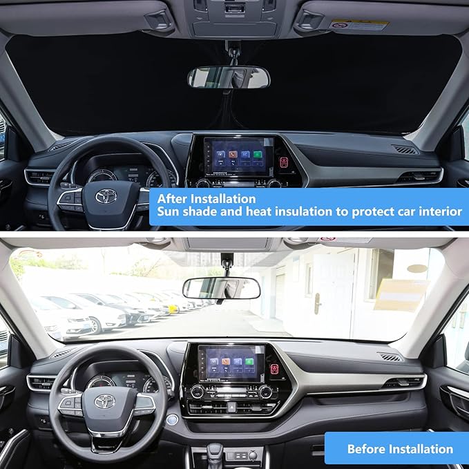 2025 Upgraded Windshield Sun Shade for Toyota 4Runner 2025 2024 2023 2022 2021-2010 Accessories Window Sunshade for SR5 Trail Limited, 5th Gen 4-Runner SUV Sun Visor Protector Heat Shield