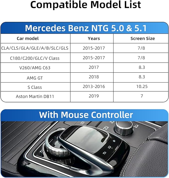 CarPlay Android Auto Adapter Decoder Retrofit Kit Fits Mercedes Benz 2015-2018 A/B/C/E/GLA/GLC/GLS/GLE with NTG System, Supports Wireless CarPlay Android Auto/Mirror Link/Camera/USB Drive/NAV