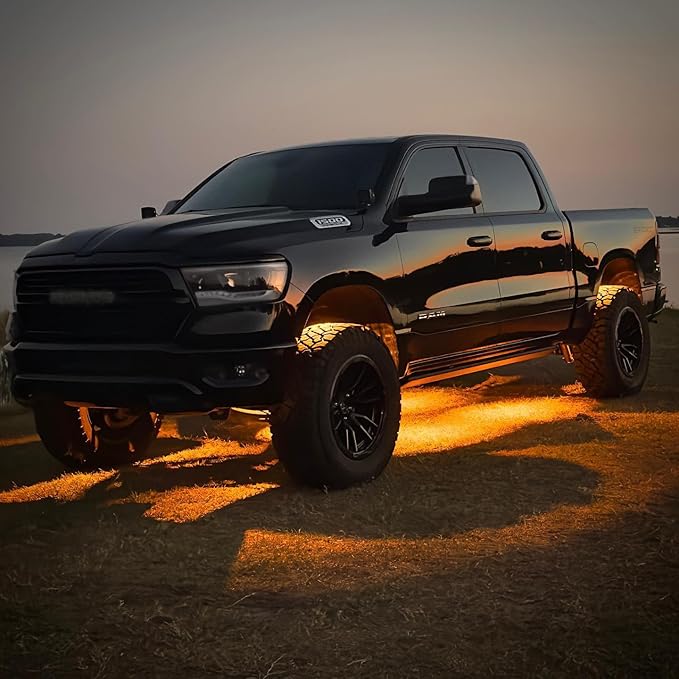 LASFIT Switchback Rock Lights Amber/White 1 Pod Extension Wheel Well Lights Underglow LED Lighting LED Rock Light, fit for LASFIT Only