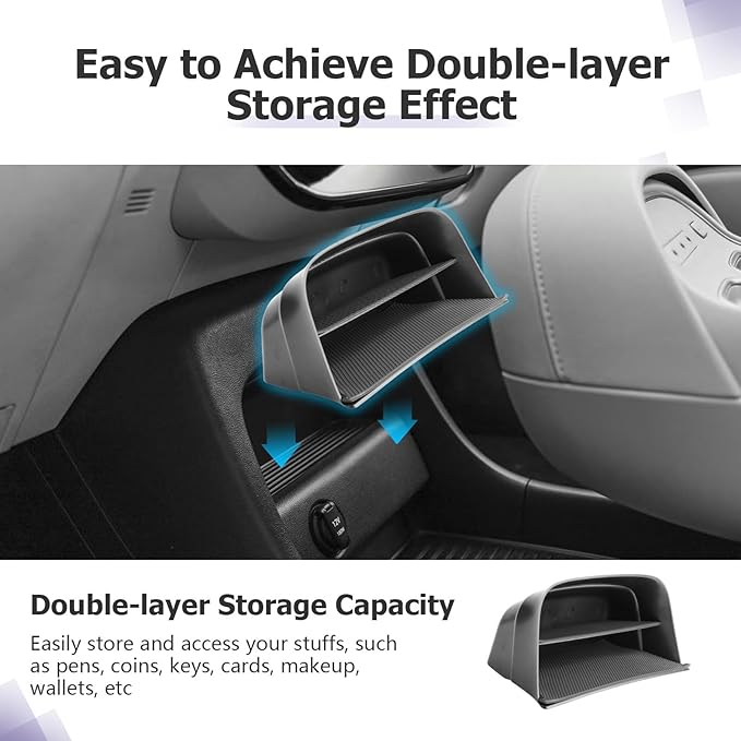 LUWU Center Console Organizer Compatible with 2026 Hyundai Palisade Calligraphy Accessories Armrest Console Organizer 2026 Palisade Front Center Under Screen Storage Tray (ONLY for 7-Seat)