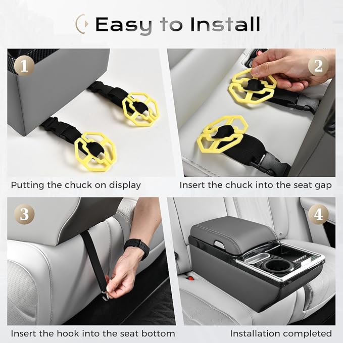 Coverado Center Console, Universal Bench Seat Center Console, Truck Back Seat Car Organizer with Cup Holder, Rear Central Car Armrest Box with Storage, Gray