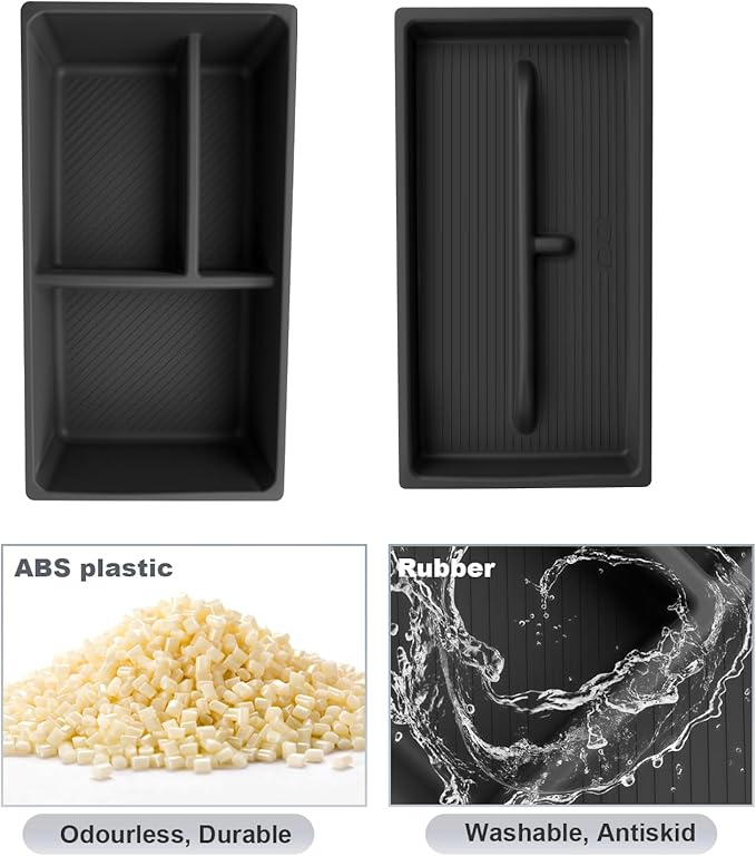 SKTU 2-Pack 2023 2024 2025 2026 Lexu s RX350 Center Console Organizer for 2023-2026 Lexu s RX350/RX450h/RX500h Console Tray 2023 2024 2025 2026 RX350 Accessories with Sunglasses Holder [Double Layers]