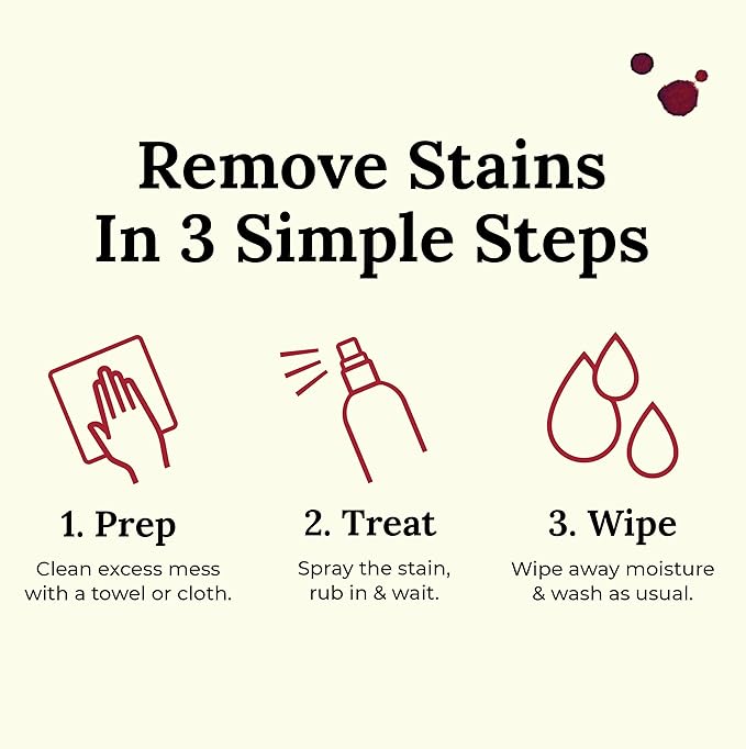 Chateau Spill Wine Stain Remover Spray - Laundry Stain Remover Spray - EPA Safer Choice Certified Carpet Cleaner - 4 Fl Oz (Pack of 2)