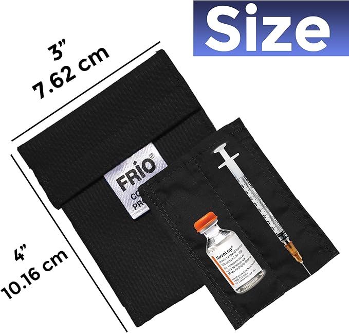 FRIO Cooling Wallet - Insulin Cooler for 45+ Hours of Stress Free On The Go - Black - Mini