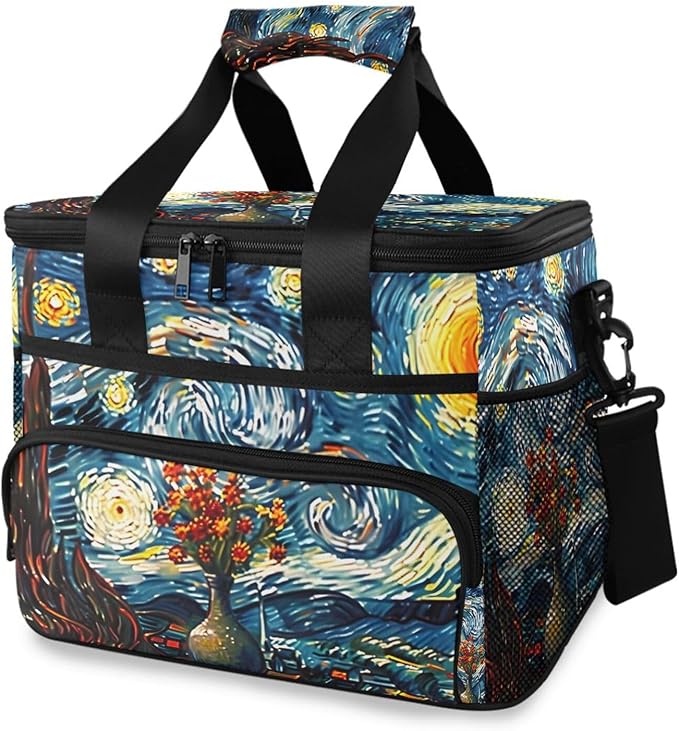 Cooler Bag Insulated Picnic Bag Large Lunch Box Reusable Tote Bag Soft Sided Portable Beach Cooler Grocery Camping