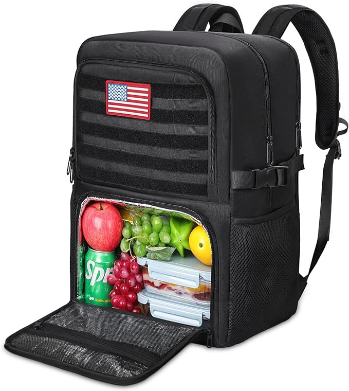 BERTASCHE Lunch Backpack, Work Backpack with Insulated Cooler Lunch Box 15.6 inch Laptop Backpack for Men Women, TSA Large Daypack for Commuter College Travel Picnic