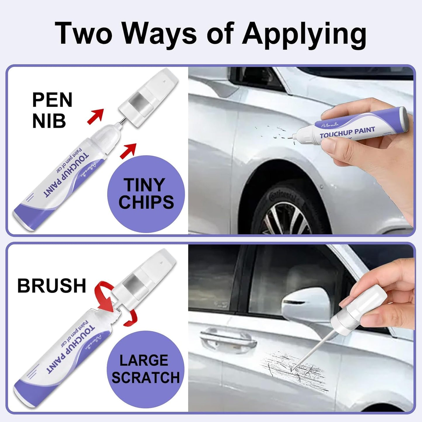 Touch Up Paint for Mercedes Benz Black/Jet Black (040/9040)-Exact Match–Chips and Nicks TouchUp Paint Pen Scratch Repair Car Accessories Car Paint Pen for Erase Car Scratches