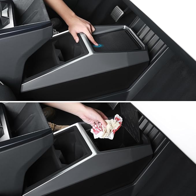 Floor Center Console Organizer for Tesla Cybertruck 2024 2025,Custom Fit Multifunctional Storage Box for 2024 2025 Cybertruck Accessories，Center Console Storage with Cup Holder