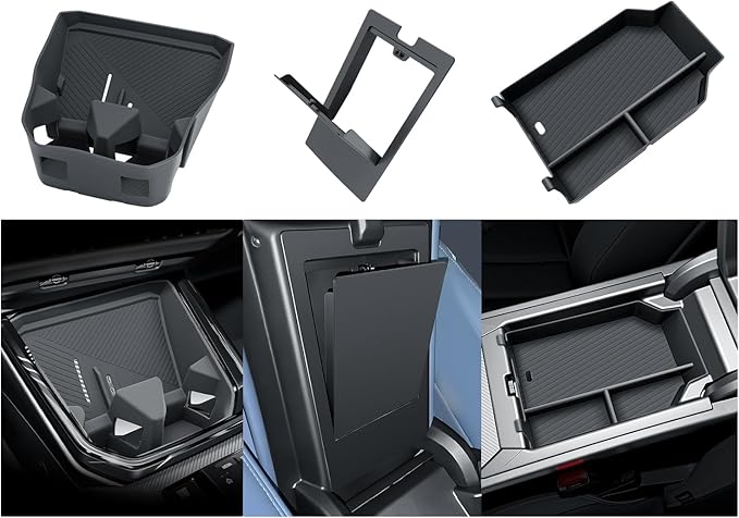 BIBIBO 3Packs 2025 2026 X3 G45 Center Console Organizer for 2025 2026 BMW X3 G45 (30 xDrive/M50 xDrive) Console Trays+ Insert Cup Holder Organizer + Armrest Hiddlen Storage Box