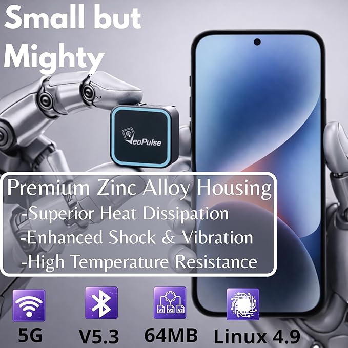 C-Pro [Native USB-C] Wireless CarPlay & Android Auto Adapter – Dual-Phone Memory (Couples), Zinc Alloy, 5GHz WiFi – Direct Plug for Modern Ports