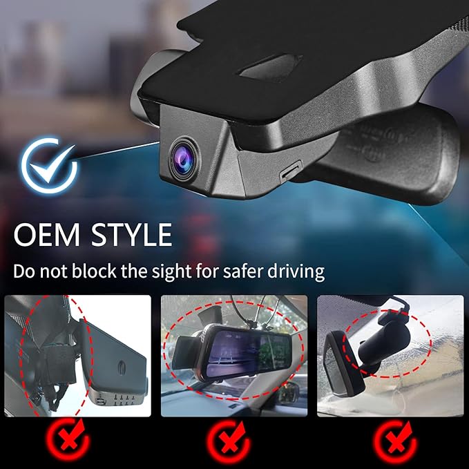 Mangoal 4K Dash Cam Custom fit for Toyota Tacoma 2018 2019 2020 2021 2022 2023(Model A),Limited TRD Sport Off-Road Pro SR5 SR,Integrated OEM Look,UHD 2160P Video,App & WiFi, 64GB Card