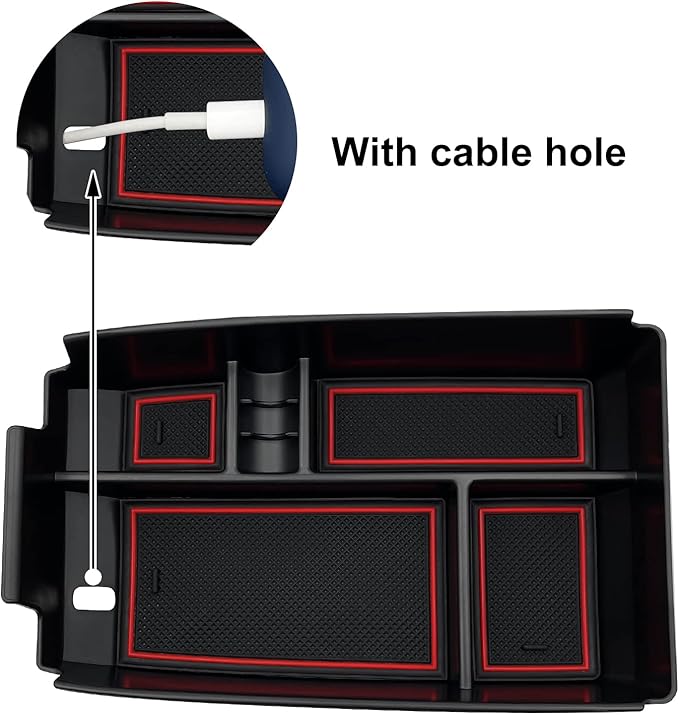 Center Console Organizer Interior Storage Box Fits for Ford Escape 2020 2021 2022 2023 2024 2025 and 2021 2022 2023 2024 2025 Bronco Sport Accessories