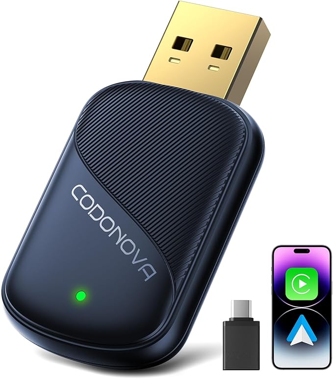 Mini Wireless CarPlay & Android Auto Adapter for iPhone & Android Phone (2026 Upgrade), No Lag, Fast Stable Connection, Converts Wired to Wireless CarPlay Dongle for 2016+ Cars, USB-A&C Port