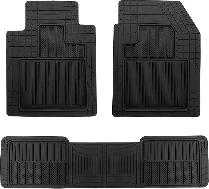 Armor All 5-Piece Weather Defender Floor Mats, Trim-to-Fit for Cars, Trucks, SUVs — Black