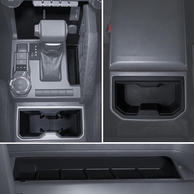 Interior Silicone Liner Insert Custom Fit for Tacoma 2024-2026, Silicone Organizer Tray for Tacoma Gen 4th Double Cab only - Fully Covered - for Tacoma Accessories