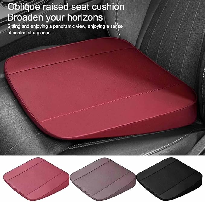 Car Seat Cushion for Ford F150(7seats) 2017-2023, Nonslip Driving Comfort and Breathable Lumbar Support Pad Sciatica and Back Pain Relief,Black-4 cm