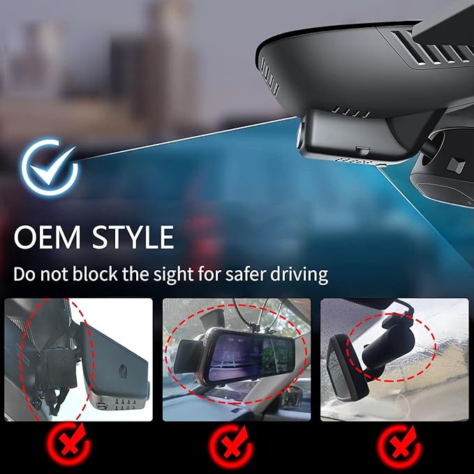 Mangoal 4K Dash Cam Custom for Volvo XC90 2023 2024 2025 2026(Model B),B5 B6 T8, Integrated OEM Look, UHD 2160P Video, WiFi & App, Loop Recording, Easy to Install, 64GB Card