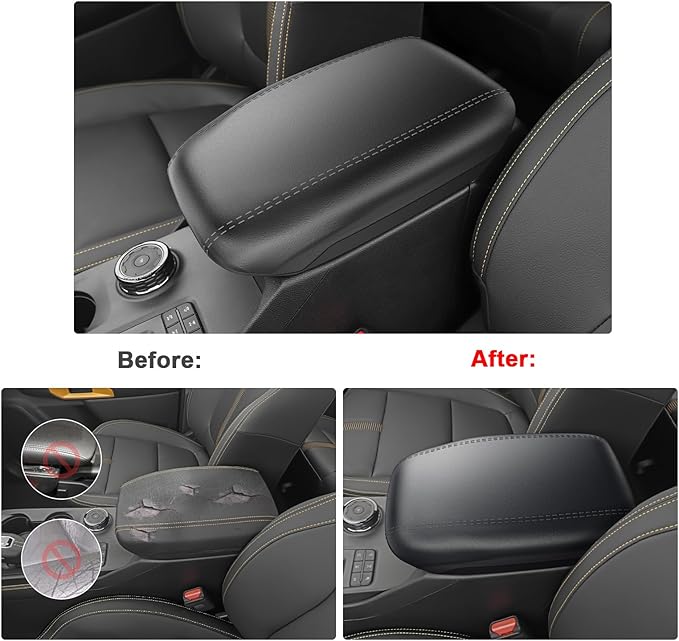 SXCY for 2024 2025 2026 Ford Ranger Armrest Cover (w/Privacy Storage) for 2024 2025 2026 Ford Ranger XL/XLT/Lariat/Raptor Accessories 2025 2026 Ranger Center Console Cover Silicone Full Cover