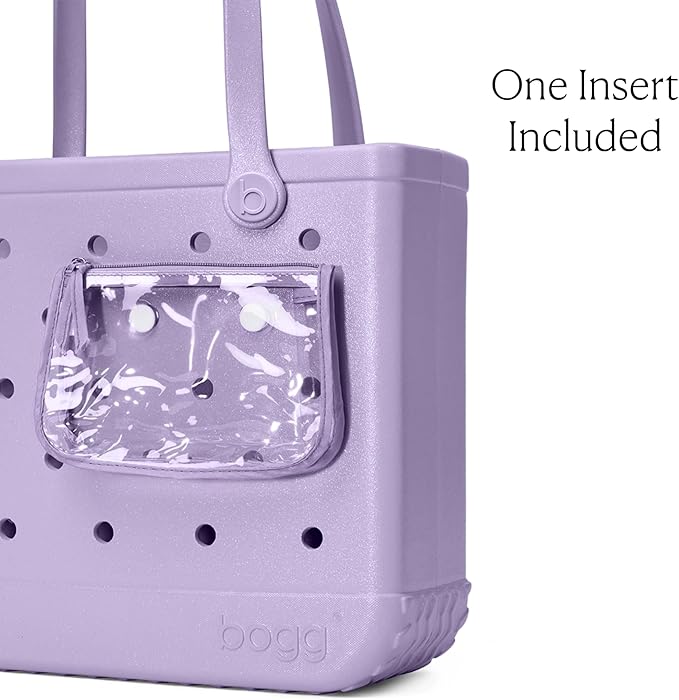 BOGG BAG Medium Tote – 15” x 12.5” x 5” – Durable, Washable, Tip-proof – Beach, Pool, Boat, Work, Sports (Lilac Shimmer)