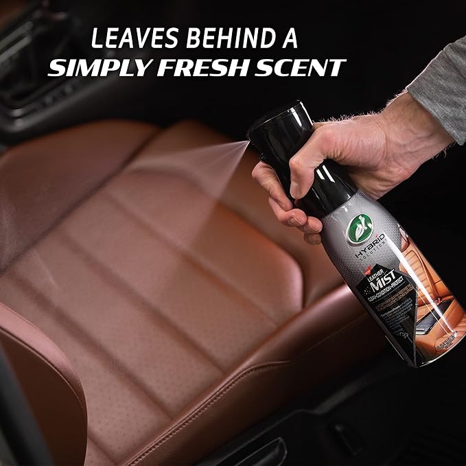 Turtle Wax 53483 Hybrid Solutions Leather Cleaner and Conditioner Misting Spray, For Use on Car Seats, Interiors, Sealed Leather Furniture, Vinyl, and More, UV Protection, 20 oz. (Pack of 1)