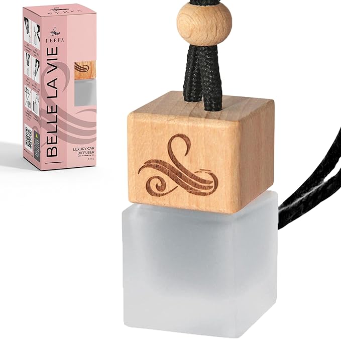 Inspired by Lua V.ezt Bell Car Air Freshener for Women | Long Lasting Luxury Diffuser | Automotive Scent Perfume | Vent Clip Air Freshener | Odor Eliminator Technology | Ladies Car Diffuser Scents 8ML