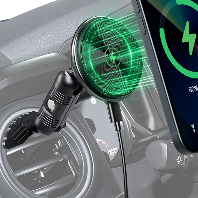 Kaishengyuan Wireless Charger Magnetic Vent Phone Mount Compatible with Tacoma 2016-2023 and 2014-2021 Toyota Tundra, 3rd Gen Tacoma Cell Phone Cradles with 20x Super Strong Magnet Phone Holder