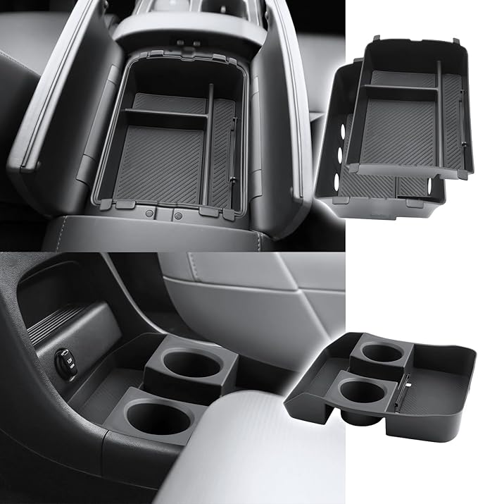 For Hyundai Palisade/Palisade Hybrid Center Console Organizer for 2026 Hyundai Palisade/Palisade Hybrid (Calligraphy) Middle Armrest Storage Tray 3PCS Interior Accessories - Only Fit Calligraphy Trim