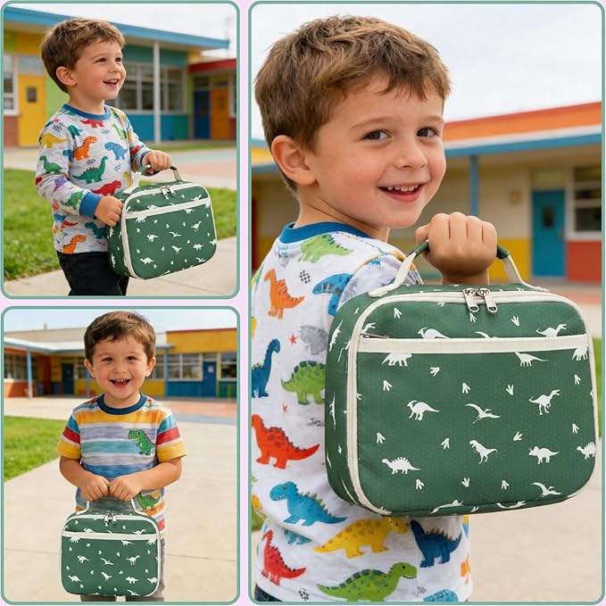 CAMTOP Lunch Box Kids Boys Insulated Lunch Cooler Bag Reusable Lunch Tote Kit for School Travel