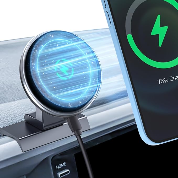 Kaishengyuan Car Charger Phone Holder for Toyota Tacoma 2016-2023, 3rd Gen Tacoma Dashboard Clip Cell Phone Cradles Adjustable 20x Strong Magnet Phone Stand Phone Mount Fit for All Smartphone