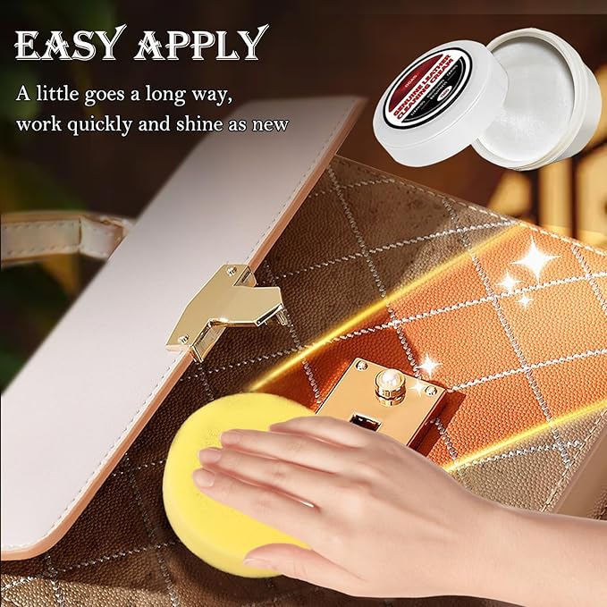 Leather Cleaner and Conditioner, Cleaning & Recoloring Cream for Leather Funiture, Shoes, Boots, Car Seat, Bags-150g
