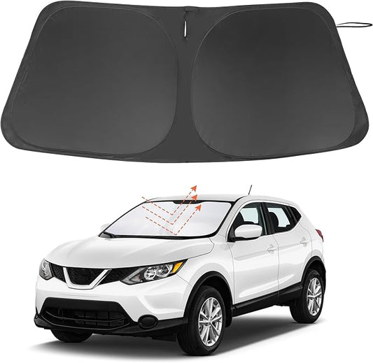 Windshield Sun Shade Custom Fit for 2017-2024 Nissan Rogue Sport (Not for Rogue) Accessories Foldable Sunshade Sun Blocker Protect Car from Sun Rays & Heat Damage Keep Car Cooler