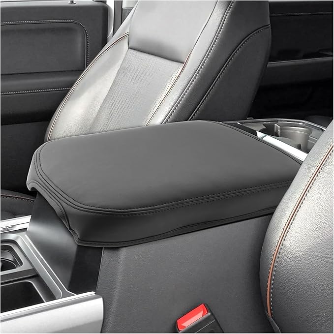 SXCY for 2023 2024 2025 Ford F250 Super Duty Armrest Cover for 2025 Ford F-250 Accessories 2025 Ford F250 Center Console Cover 2025 Ford F250 Middle Console Cover (Thin Cover with Black Line)