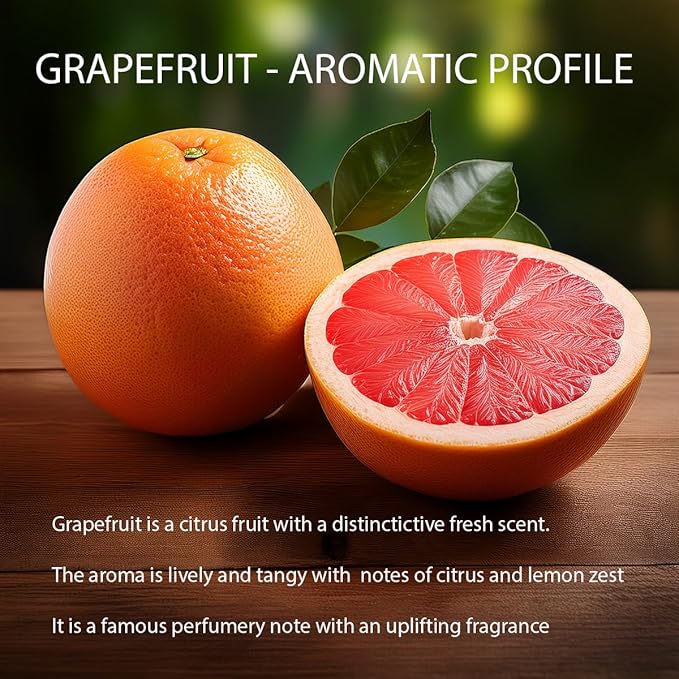 Llum Grapefruit Hanging Car Air Freshener – Luxury Automotive Perfume Diffuser 10ml (0.34 fl oz), Long-Lasting Fragrance, Alcohol-Free Non-Toxic Car Scent, Glass Bottle With Wood Cap